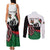Personalised Happy Kenya Madaraka Day Couples Matching Tank Maxi Dress and Long Sleeve Button Shirt Maasai Shield - Kenyan Pattern