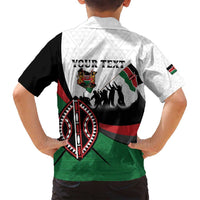 Personalised Happy Kenya Madaraka Day Family Matching Tank Maxi Dress and Hawaiian Shirt Maasai Shield - Kenyan Pattern