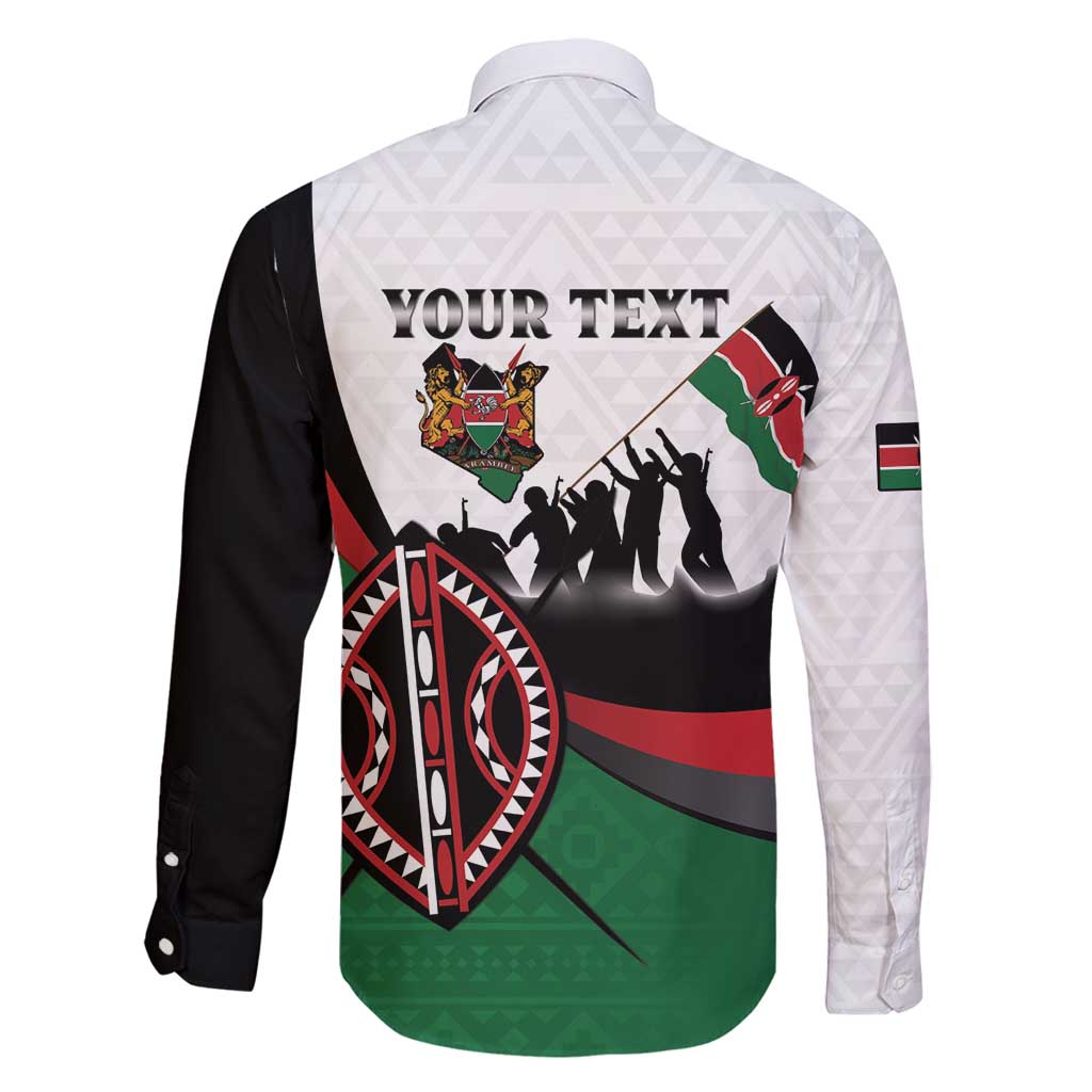 Personalised Happy Kenya Madaraka Day Family Matching Tank Maxi Dress and Hawaiian Shirt Maasai Shield - Kenyan Pattern