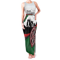 Personalised Happy Kenya Madaraka Day Family Matching Tank Maxi Dress and Hawaiian Shirt Maasai Shield - Kenyan Pattern