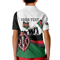 Personalised Happy Kenya Madaraka Day Kid Polo Shirt Maasai Shield - Kenyan Pattern