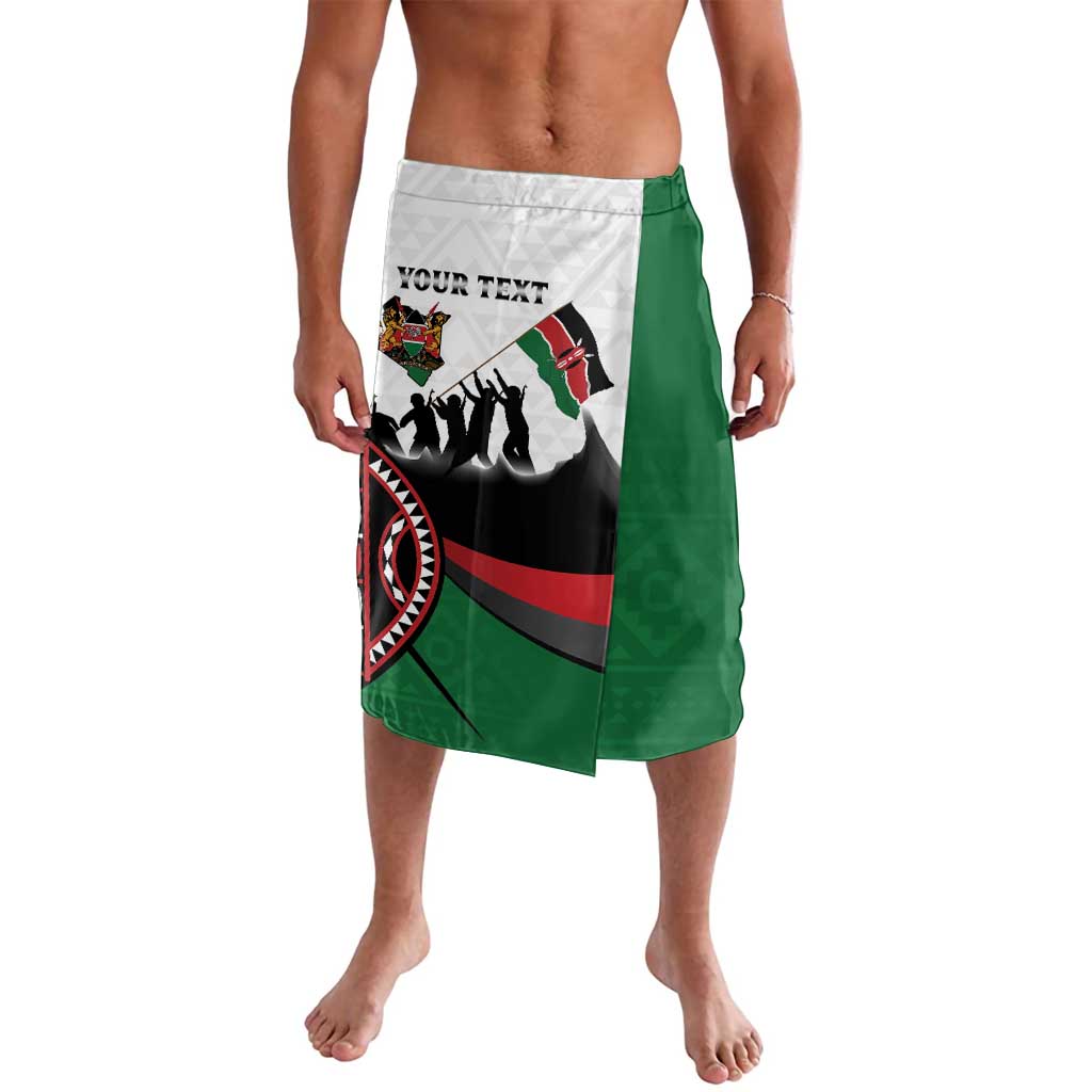 Personalised Happy Kenya Madaraka Day Lavalava Maasai Shield - Kenyan Pattern