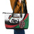 Happy Kenya Madaraka Day Leather Tote Bag Maasai Shield - Kenyan Pattern