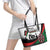 Happy Kenya Madaraka Day Leather Tote Bag Maasai Shield - Kenyan Pattern