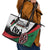 Happy Kenya Madaraka Day Leather Tote Bag Maasai Shield - Kenyan Pattern