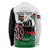 Personalised Happy Kenya Madaraka Day Long Sleeve Shirt Maasai Shield - Kenyan Pattern