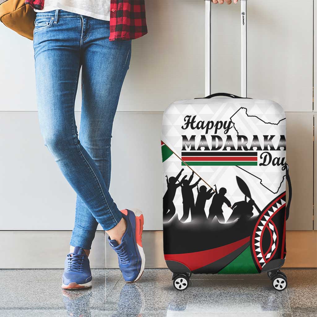 Happy Kenya Madaraka Day Luggage Cover Maasai Shield - Kenyan Pattern
