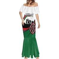 Personalised Happy Kenya Madaraka Day Mermaid Dress Maasai Shield - Kenyan Pattern