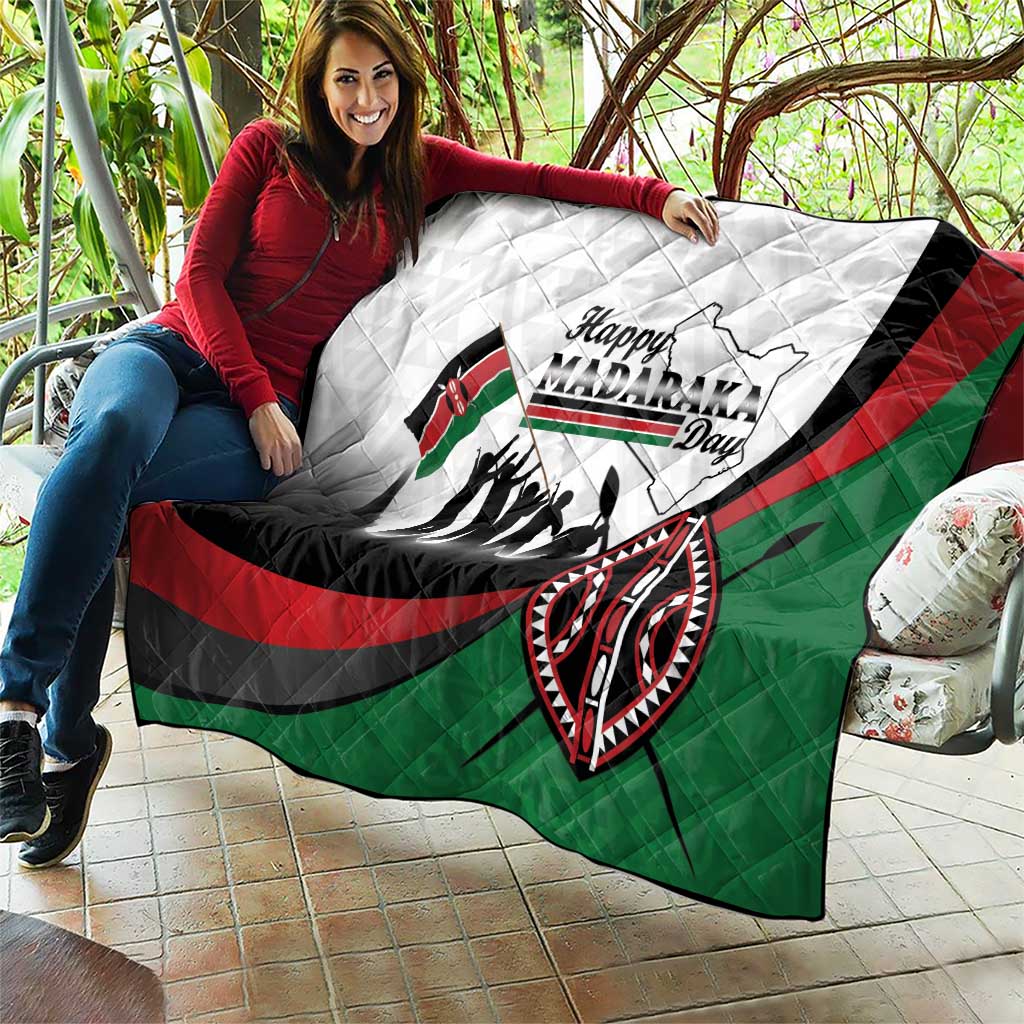 Happy Kenya Madaraka Day Quilt Maasai Shield - Kenyan Pattern