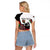Personalised Happy Kenya Madaraka Day Raglan Cropped T Shirt Maasai Shield - Kenyan Pattern