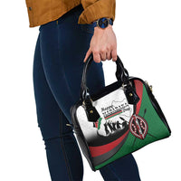 Happy Kenya Madaraka Day Shoulder Handbag Maasai Shield - Kenyan Pattern