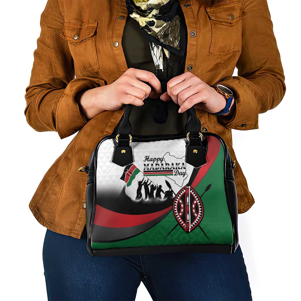 Happy Kenya Madaraka Day Shoulder Handbag Maasai Shield - Kenyan Pattern