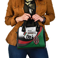 Happy Kenya Madaraka Day Shoulder Handbag Maasai Shield - Kenyan Pattern