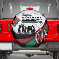 Happy Kenya Madaraka Day Spare Tire Cover Maasai Shield - Kenyan Pattern