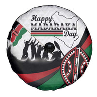 Happy Kenya Madaraka Day Spare Tire Cover Maasai Shield - Kenyan Pattern