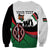 Personalised Happy Kenya Madaraka Day Sweatshirt Maasai Shield - Kenyan Pattern
