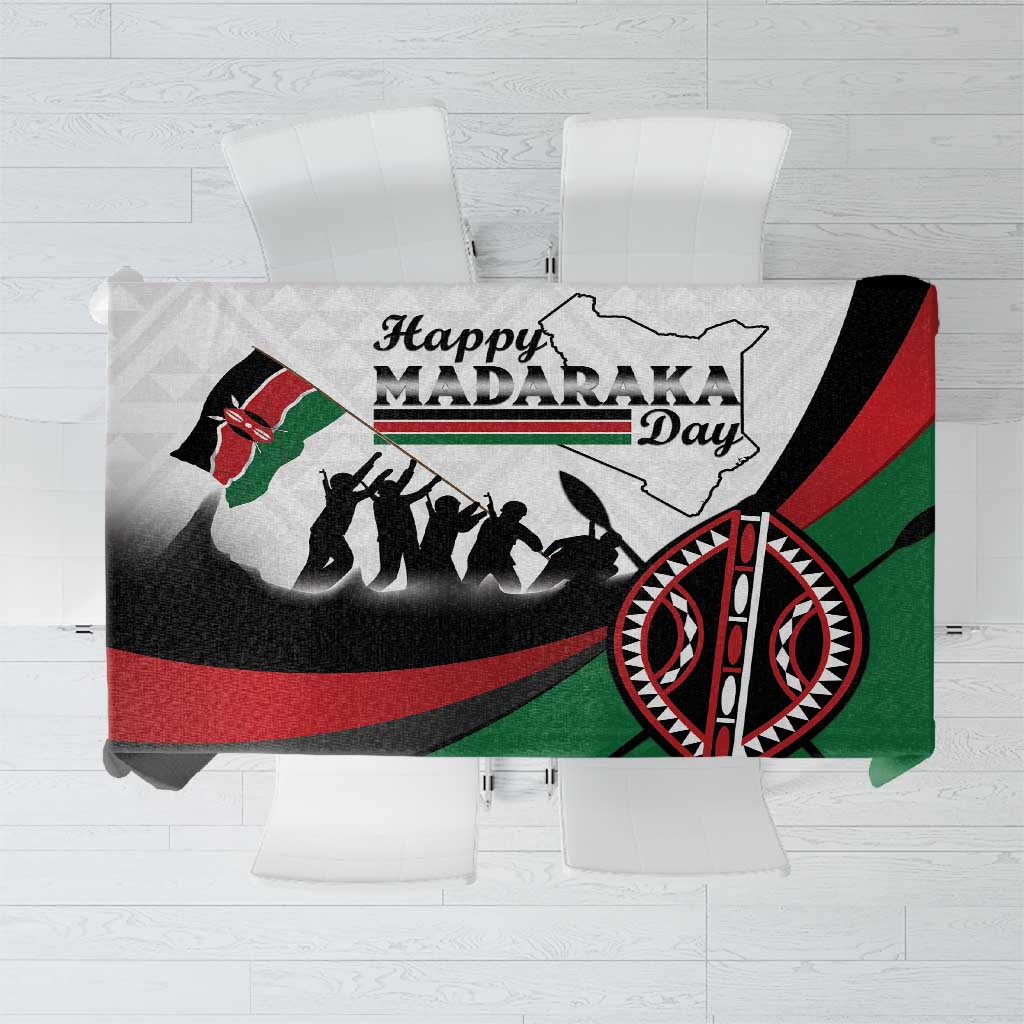 Happy Kenya Madaraka Day Tablecloth Maasai Shield - Kenyan Pattern