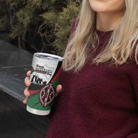 Personalised Happy Kenya Madaraka Day Tumbler Cup Maasai Shield - Kenyan Pattern