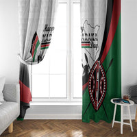 Happy Kenya Madaraka Day Window Curtain Maasai Shield - Kenyan Pattern