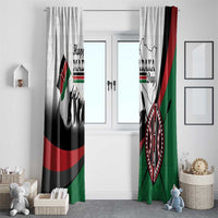 Happy Kenya Madaraka Day Window Curtain Maasai Shield - Kenyan Pattern