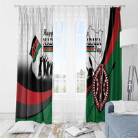 Happy Kenya Madaraka Day Window Curtain Maasai Shield - Kenyan Pattern