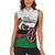 Personalised Happy Kenya Madaraka Day Women Sleeveless Polo Shirt Maasai Shield - Kenyan Pattern