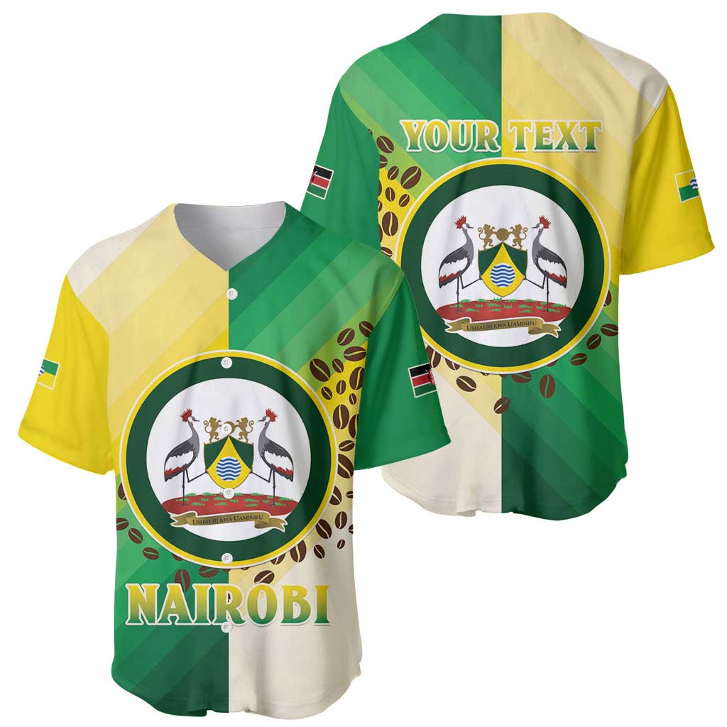 Personalised Nairobi Kenya Baseball Jersey The Green City under the Sun