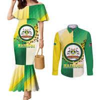Personalised Nairobi Kenya Couples Matching Mermaid Dress and Long Sleeve Button Shirt The Green City under the Sun