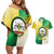 Personalised Nairobi Kenya Couples Matching Off Shoulder Short Dress and Hawaiian Shirt The Green City under the Sun