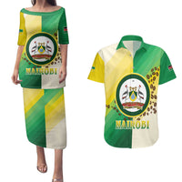 Personalised Nairobi Kenya Couples Matching Puletasi and Hawaiian Shirt The Green City under the Sun