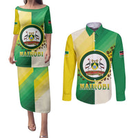 Personalised Nairobi Kenya Couples Matching Puletasi and Long Sleeve Button Shirt The Green City under the Sun