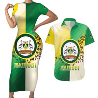 Personalised Nairobi Kenya Couples Matching Short Sleeve Bodycon Dress and Hawaiian Shirt The Green City under the Sun
