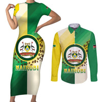 Personalised Nairobi Kenya Couples Matching Short Sleeve Bodycon Dress and Long Sleeve Button Shirt The Green City under the Sun