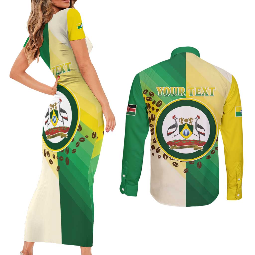 Personalised Nairobi Kenya Couples Matching Short Sleeve Bodycon Dress and Long Sleeve Button Shirt The Green City under the Sun