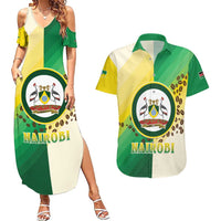 Personalised Nairobi Kenya Couples Matching Summer Maxi Dress and Hawaiian Shirt The Green City under the Sun