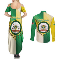 Personalised Nairobi Kenya Couples Matching Summer Maxi Dress and Long Sleeve Button Shirt The Green City under the Sun