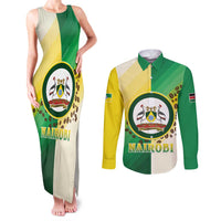 Personalised Nairobi Kenya Couples Matching Tank Maxi Dress and Long Sleeve Button Shirt The Green City under the Sun