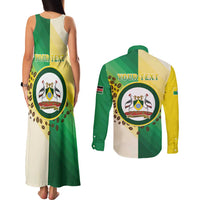 Personalised Nairobi Kenya Couples Matching Tank Maxi Dress and Long Sleeve Button Shirt The Green City under the Sun