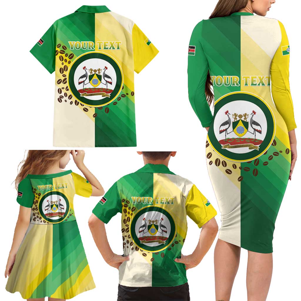 Personalised Nairobi Kenya Family Matching Long Sleeve Bodycon Dress and Hawaiian Shirt The Green City under the Sun