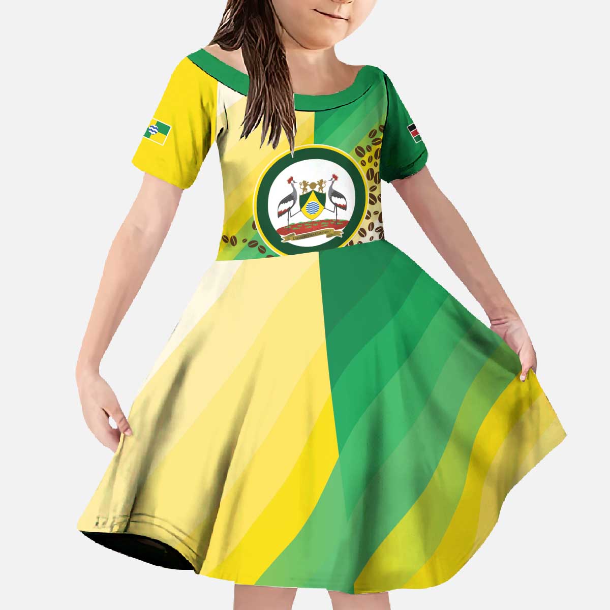 Personalised Nairobi Kenya Family Matching Off The Shoulder Long Sleeve Dress and Hawaiian Shirt The Green City under the Sun