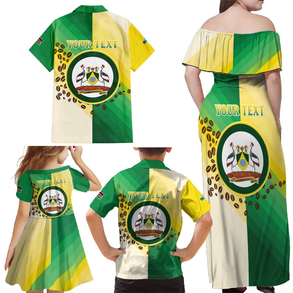 Personalised Nairobi Kenya Family Matching Off Shoulder Maxi Dress and Hawaiian Shirt The Green City under the Sun
