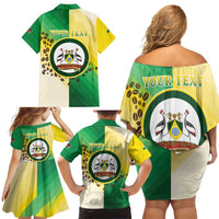Personalised Nairobi Kenya Family Matching Off Shoulder Short Dress and Hawaiian Shirt The Green City under the Sun