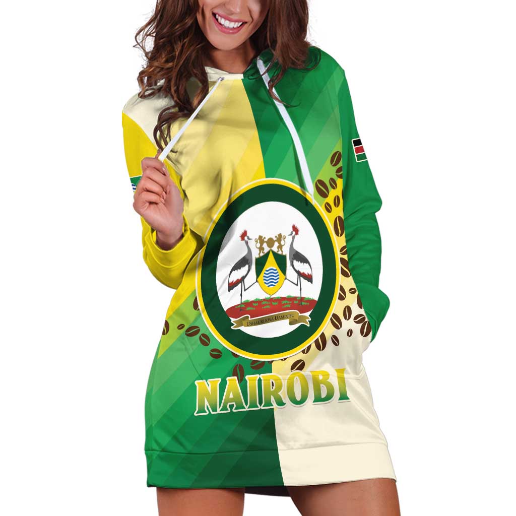 Personalised Nairobi Kenya Hoodie Dress The Green City under the Sun