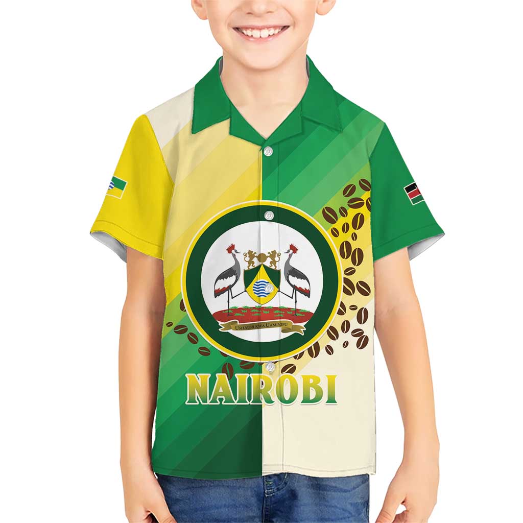 Personalised Nairobi Kenya Kid Hawaiian Shirt The Green City under the Sun