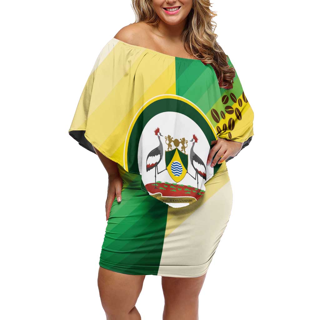 Personalised Nairobi Kenya Off Shoulder Short Dress The Green City under the Sun