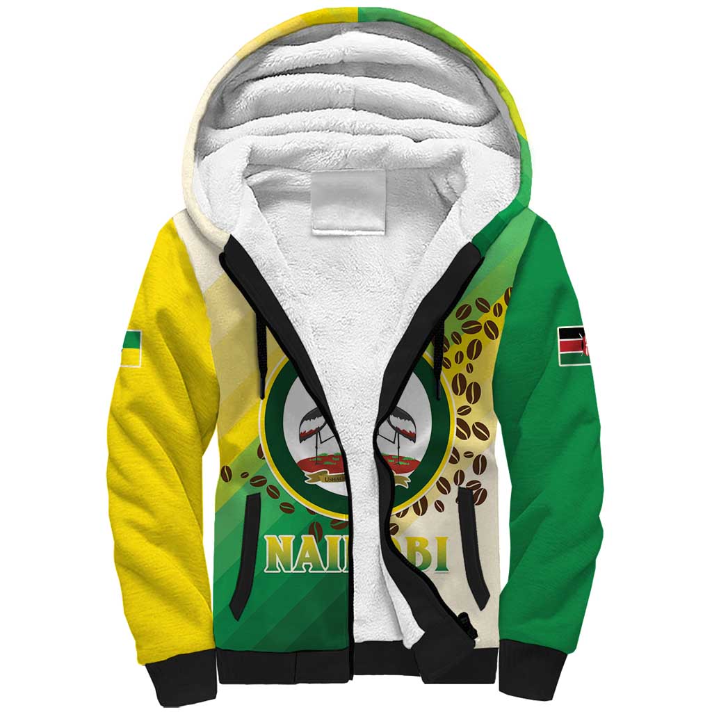 Personalised Nairobi Kenya Sherpa Hoodie The Green City under the Sun