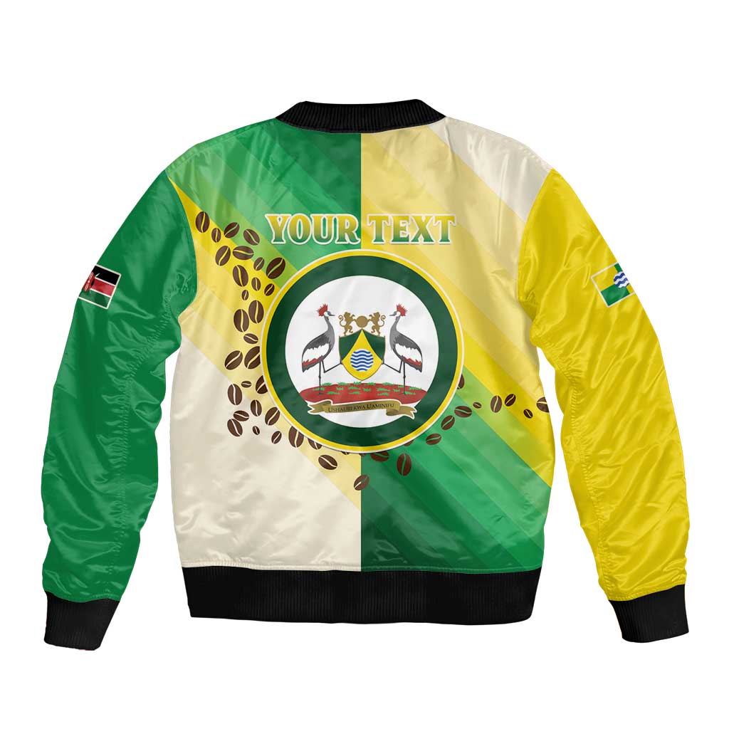 Personalised Nairobi Kenya Sleeve Zip Bomber Jacket The Green City under the Sun