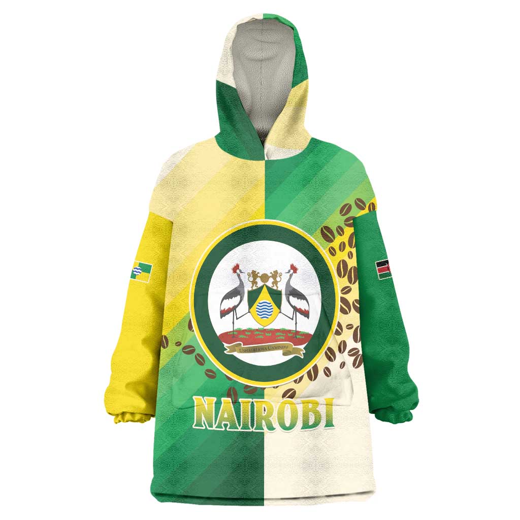 Personalised Nairobi Kenya Wearable Blanket Hoodie The Green City under the Sun