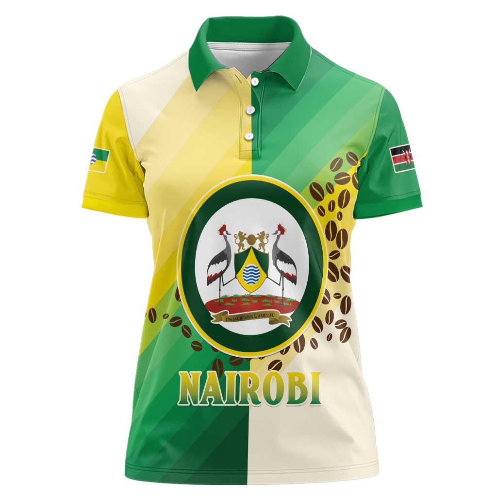Personalised Nairobi Kenya Women Polo Shirt The Green City under the Sun