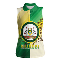 Personalised Nairobi Kenya Women Sleeveless Polo Shirt The Green City under the Sun
